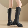 西村名物2024年秋冬新款舒适超轻厚底增高百搭及膝高靴T24DQ47951 商品缩略图0