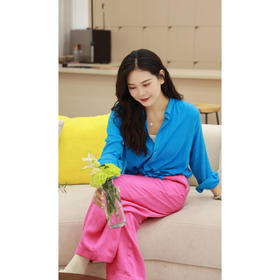 【抖音专属】衬衫（22810084-挼蓝）