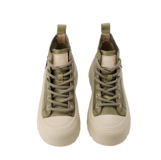 西村名物2024年秋冬新款舒适超轻厚底增高百搭系带马丁靴X24DS47571 商品图6