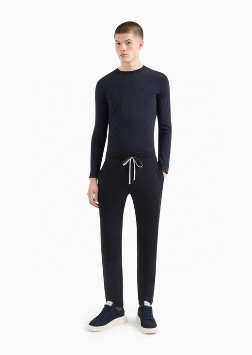 现货 阿玛尼Ea 经典小标款 50s双股丝光棉圆领长袖T恤 数量很少 商品图2