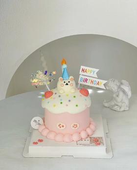 四寸粉色系立体小熊