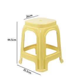 黄色（高凳44.5cm）塑料凳家乐凳 加厚可叠放餐桌椅子 凳子/张