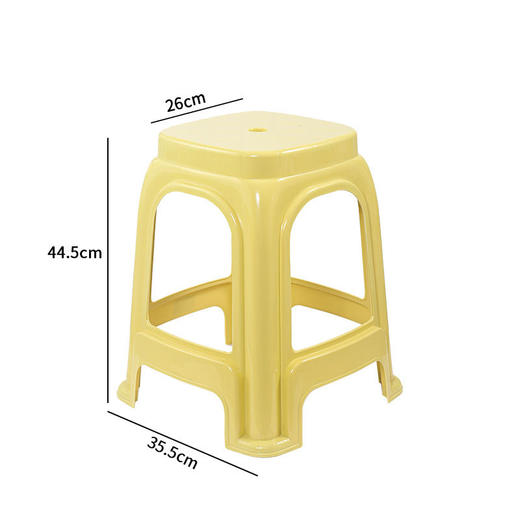 黄色（高凳44.5cm）塑料凳家乐凳 加厚可叠放餐桌椅子 凳子/张 商品图0