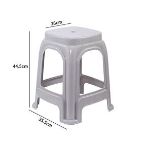 灰色（高凳44.5cm）塑料凳家乐凳 加厚可叠放餐桌椅子 凳子/张