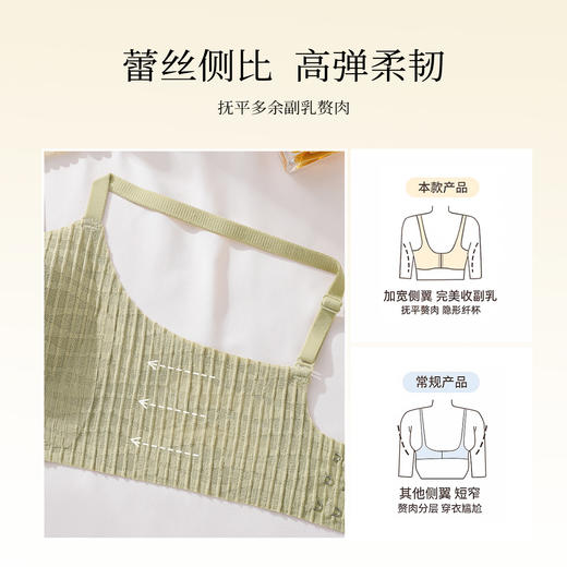 小胸显大上托有型聚拢软支撑防下垂内衣女无钢圈收副乳文胸拈花浅笑 商品图6
