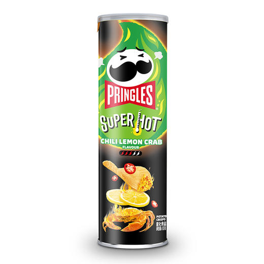 Pringles品客薯片柠檬酸辣帝王蟹味110g桶装休闲网 红零食食品 商品图0