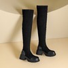 西村名物2024年秋冬新款舒适超轻厚底增高百搭过膝高靴T24DI46881 商品缩略图3