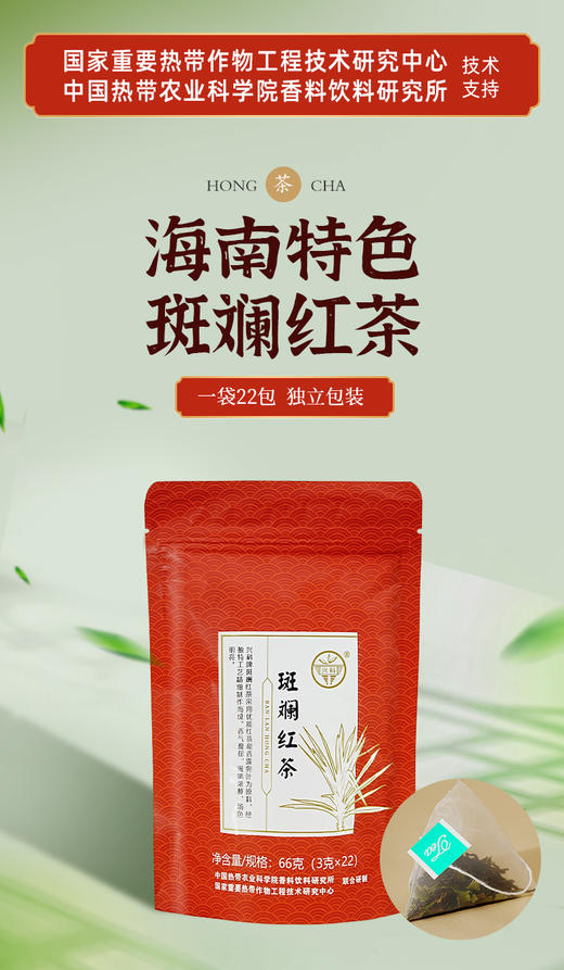 海南兴科斑斓红茶/斑斓绿茶/兴隆热带植物园/海南特色风味茶 商品图2