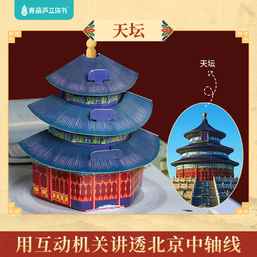 【青葫芦】打开北京中轴线 3D立体书 商品图2