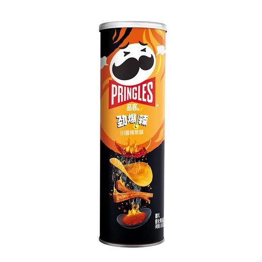 Pringles品客薯片劲爆辣 川香辣条味 110g桶装休闲网 红零食食品 商品图0