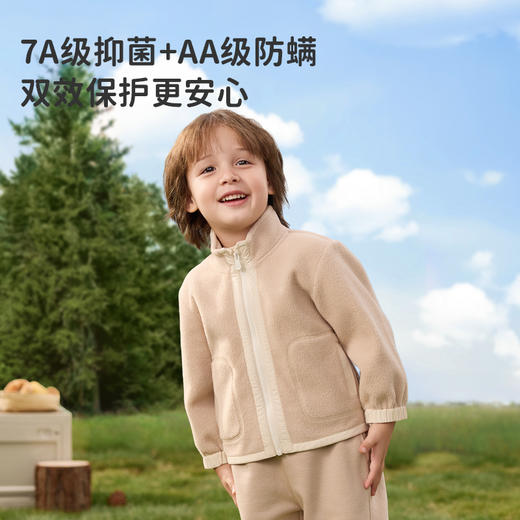 【79元起】ibaby×outlast太空科技恒温高强蓄热颗粒绒抑菌保暖立领外套卫裤儿童秋冬款外套套装 商品图4