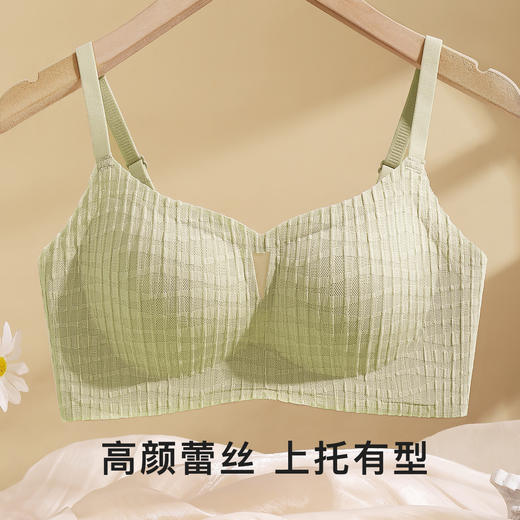 小胸显大上托有型聚拢软支撑防下垂内衣女无钢圈收副乳文胸拈花浅笑 商品图1