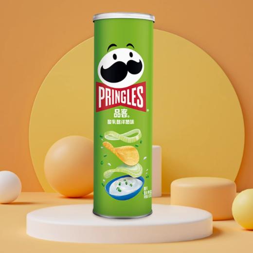 Pringles品客薯片酸乳酪洋葱味110g/桶休闲网 红零食食品 商品图1