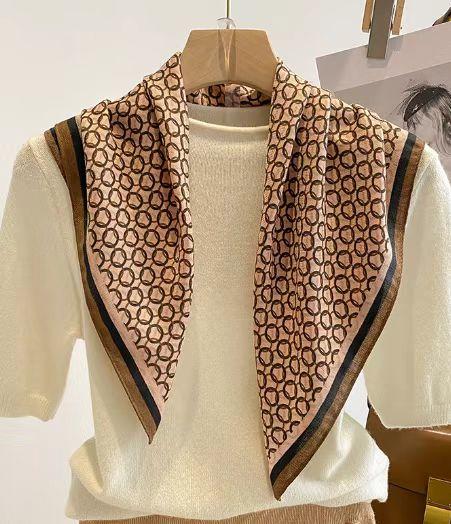 FS竹纤维女士时尚印花竹棉大方巾036 商品图3