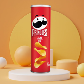 Pringles品客薯片原味薯片110g桶装休闲网 红零食食品