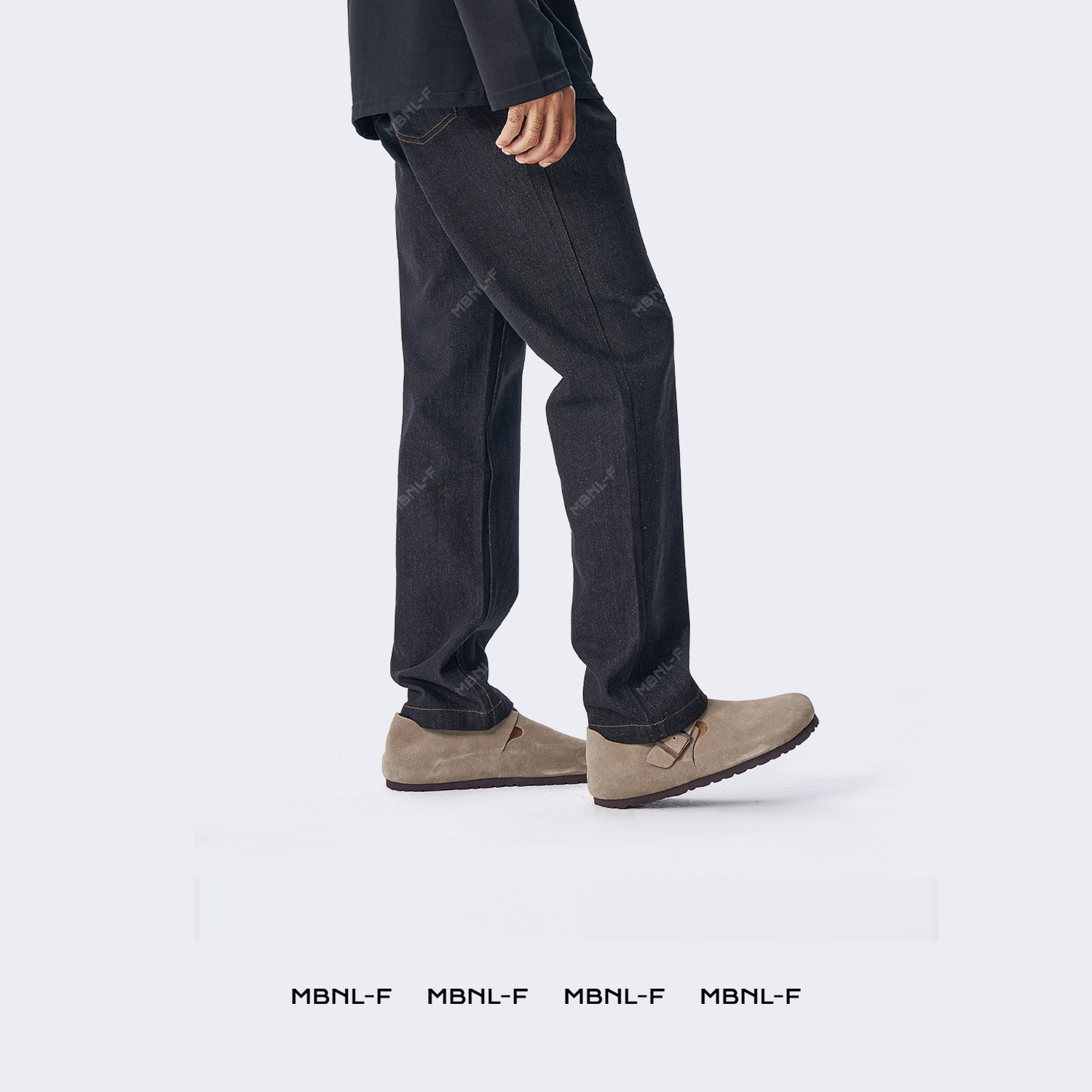 MBNL-F高端线 秦磊同款24F/W 丹尼洗水直筒牛仔裤男装LL-WP236817 M9商品图1