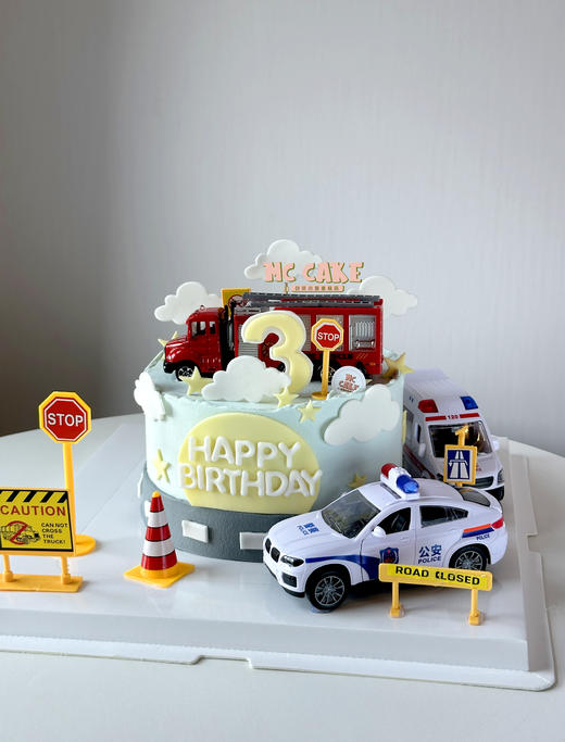玩具车/消防车/警车/救护车装饰蛋糕 商品图1
