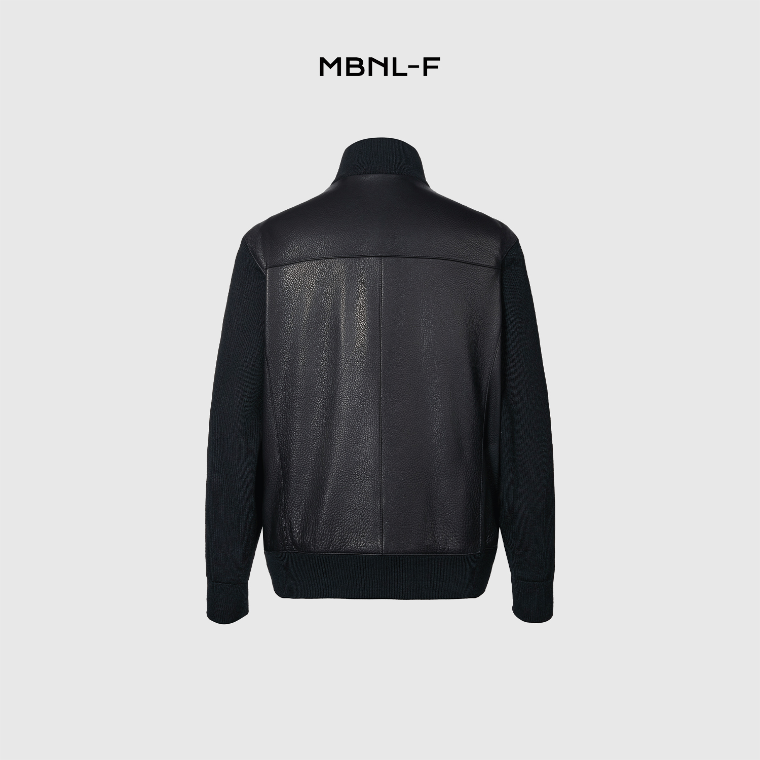 MBNL-F 男装高端线 24F/W 老钱钟爱立领拼接皮衣外套 LL-H3030 m9商品图2