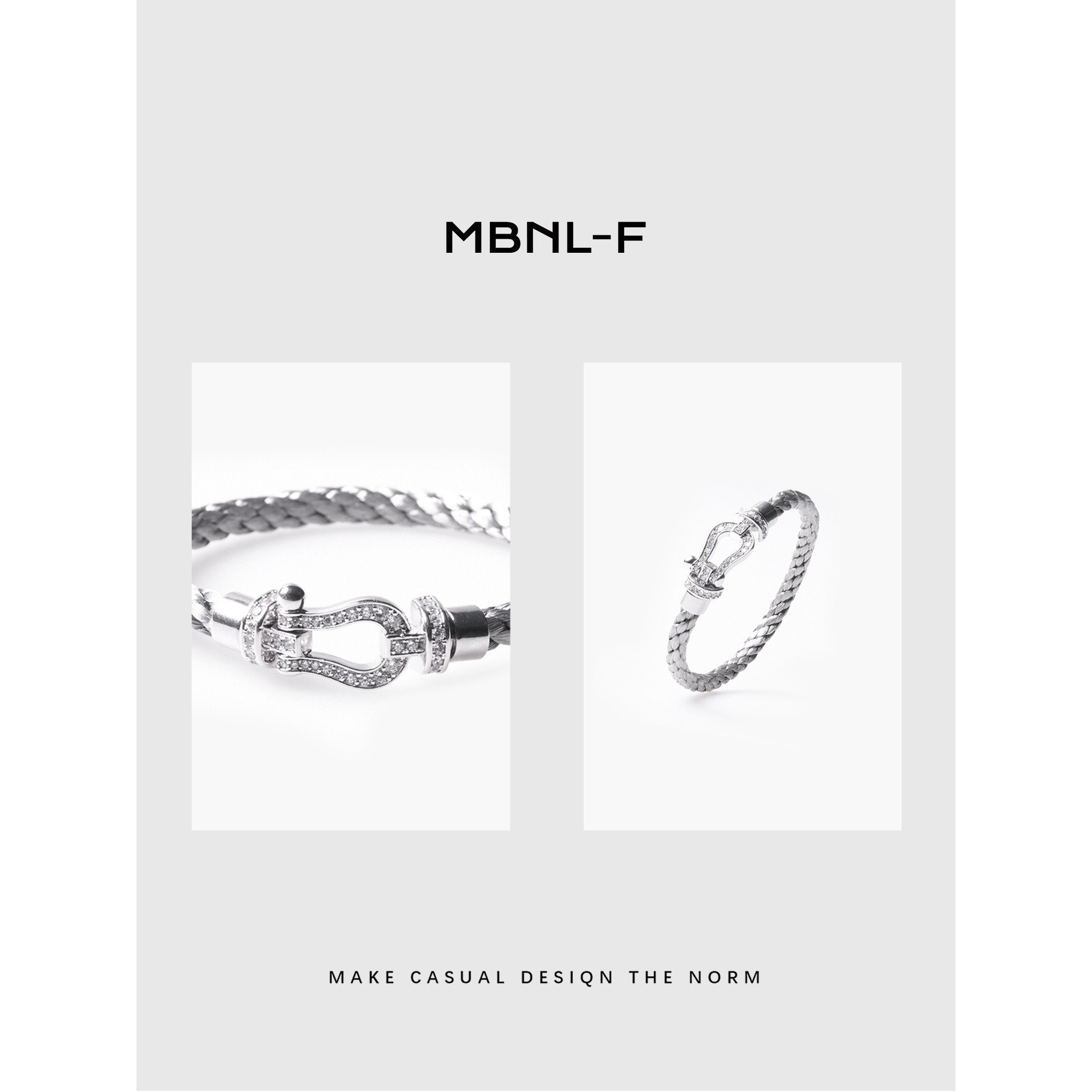 MBNL-F高端线 秦磊同款24F/W 时髦高级手镯LL-34901 m9商品图3