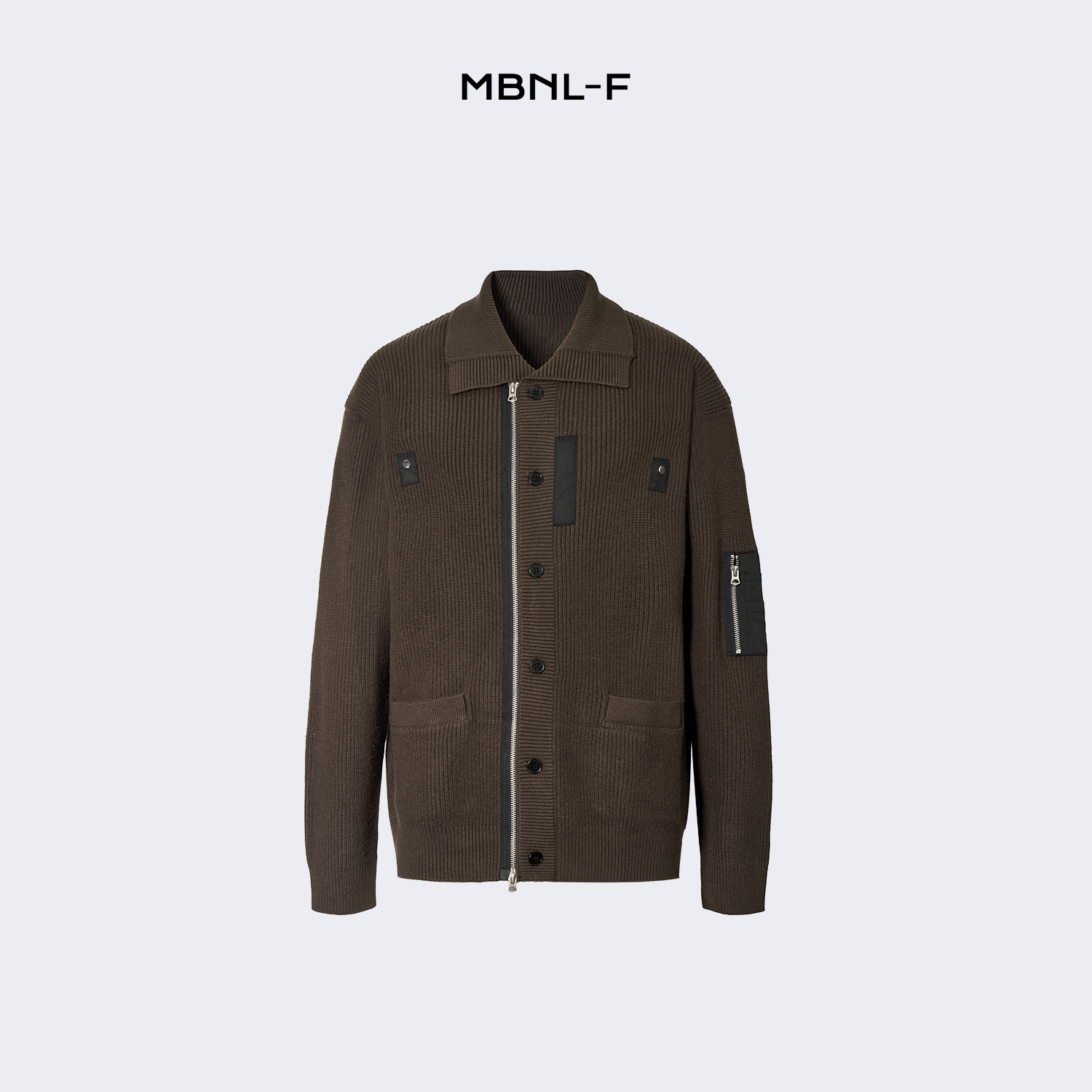 MBNL-F高端线 Q秦磊同款24F/W 针织毛衣翻领开衫外套 LL-6822 m9商品图3