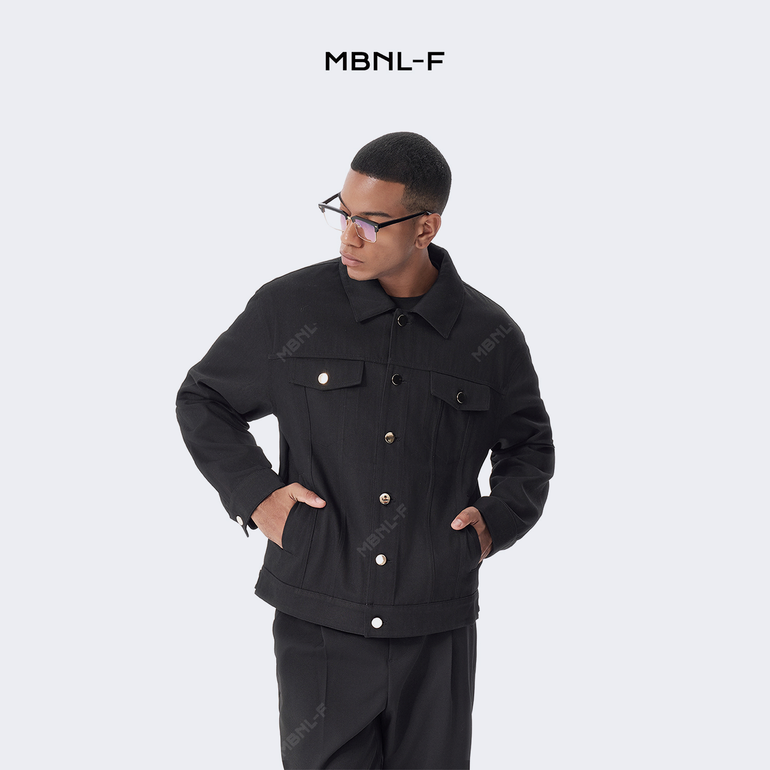 MBNL-F高端线 Q秦磊同款24F/W 金扣牛仔夹克男士外套 LL-WG235533 m9商品图3