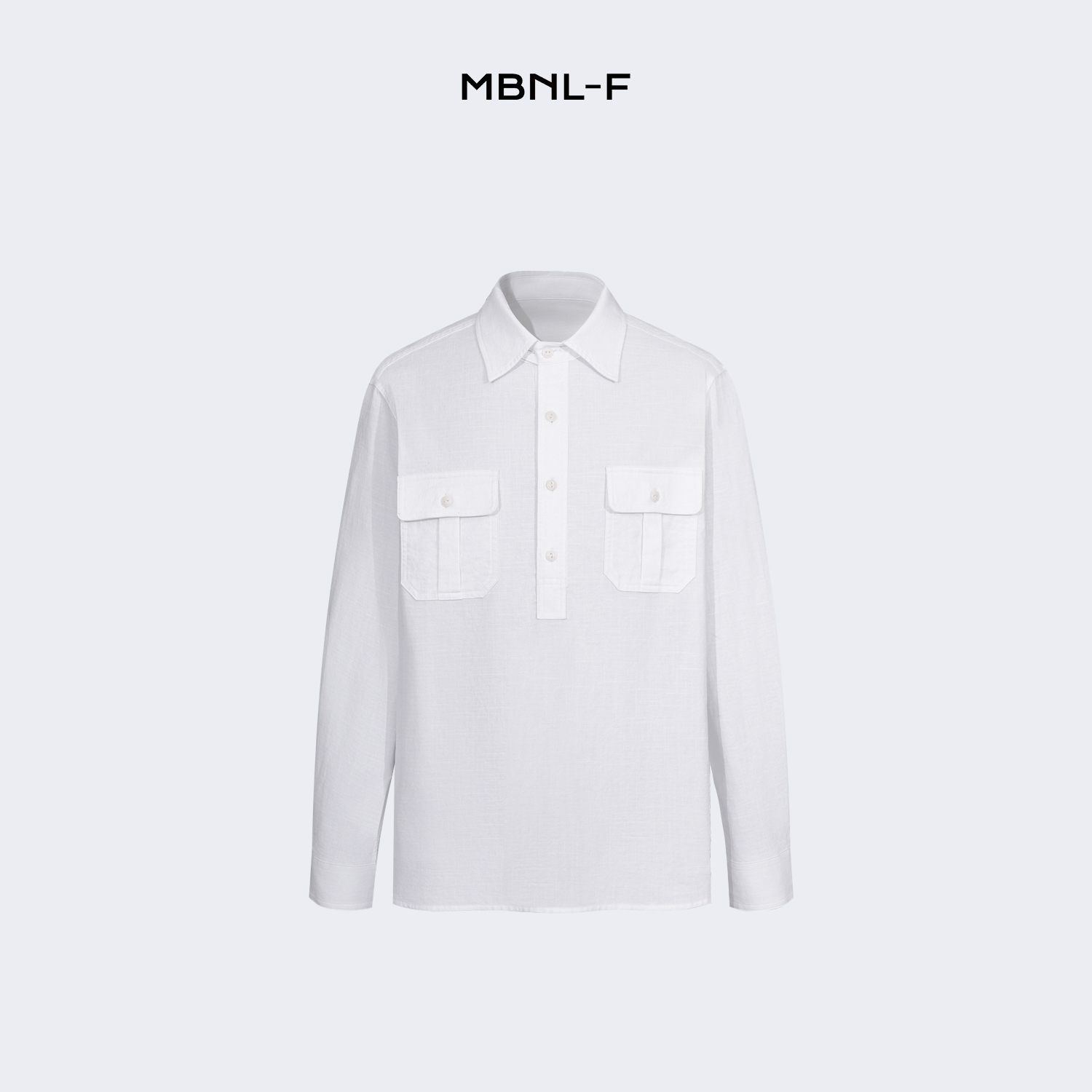 男装高端线T 24F/W 白色长袖翻领男士衬衫 LL-1008 m9商品图1