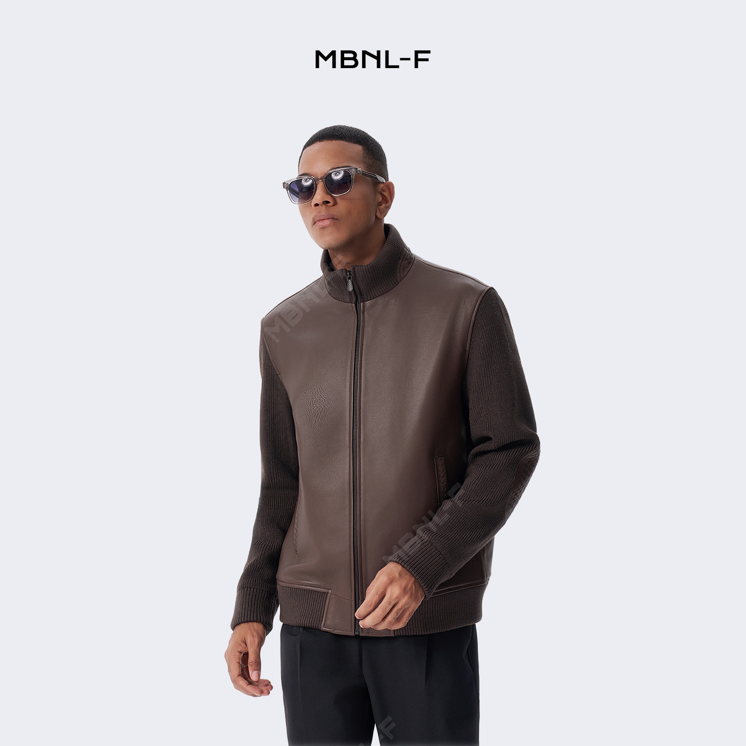 MBNL-F高端线 秦磊同款24F/W 立体裁剪拼接皮衣外套男装 LL-H7001 m9商品图4