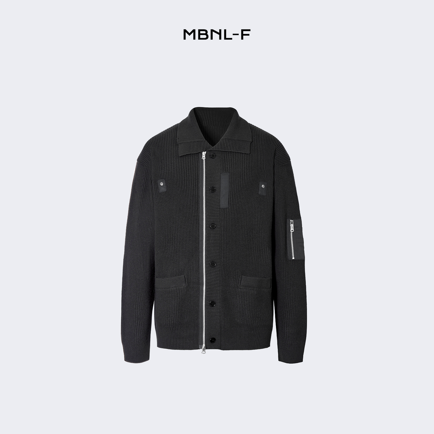 MBNL-F高端线 Q秦磊同款24F/W 针织毛衣翻领开衫外套 LL-6822 m9商品图4
