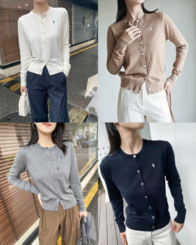 单品包邮现货 THS-特 RL家 RL polo 马球棉质经典小刺绣马球标圆领开衫 4色 BM3175