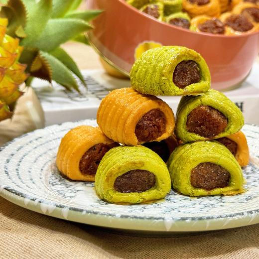 【4月7日开始陆续发货】【斑斓金芝手工凤梨卷】310g｜热带斑斓清香 × 芝香浓郁 双拼口味 | 凤梨酸甜 果肉纤维｜手信伴礼/办公零食/下午茶点-默认不配手提袋 商品图2