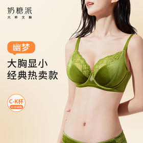 【积分兑换】奶糖派大杯文胸幽梦丝绒3/4杯复古承托大胸内衣秋冬