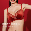 奶糖派大胸显小幽梦丝绒蕾丝性感承托内衣复古承托防凸点文胸罩女红色 商品缩略图1