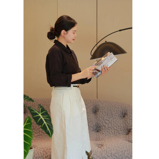 【抖音专属】翻领衬衫（24808060玄黑） 商品图1