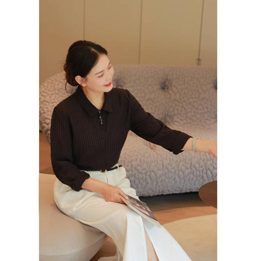 【抖音专属】翻领衬衫（24808060玄黑） 商品图3