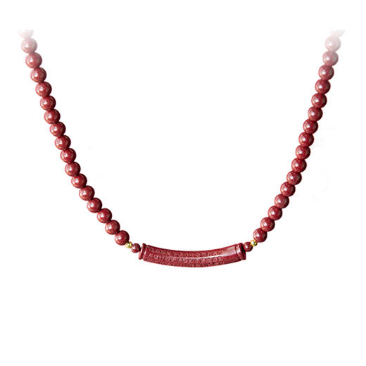 【断货】正安优选·简约心经朱砂项链  约33.6克 商品图4