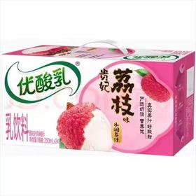 伊利优酸乳荔枝 味牛奶饮料250ml*24/箱