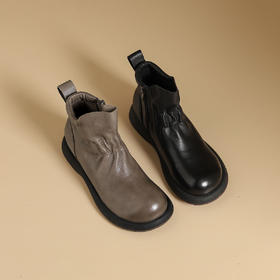 西村名物2024年秋冬新款舒适超轻厚底增高百搭短靴切尔西靴T24DS47061