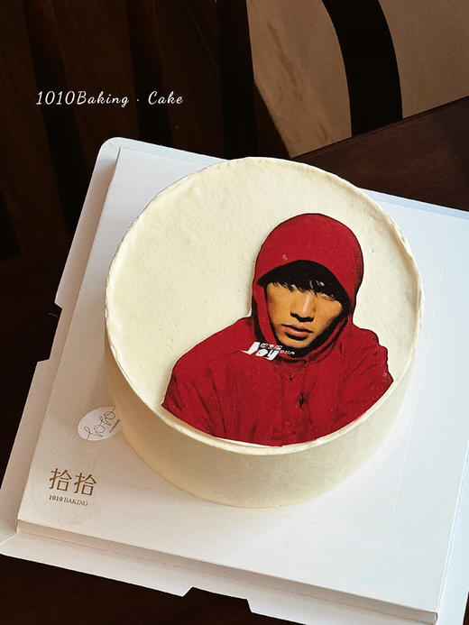 「Jay周杰伦·范特西」明星粉丝应援蛋糕·巧克力糯米糖纸·订制照片·100%动物奶油（附图6寸·提前24小时预订） 商品图1