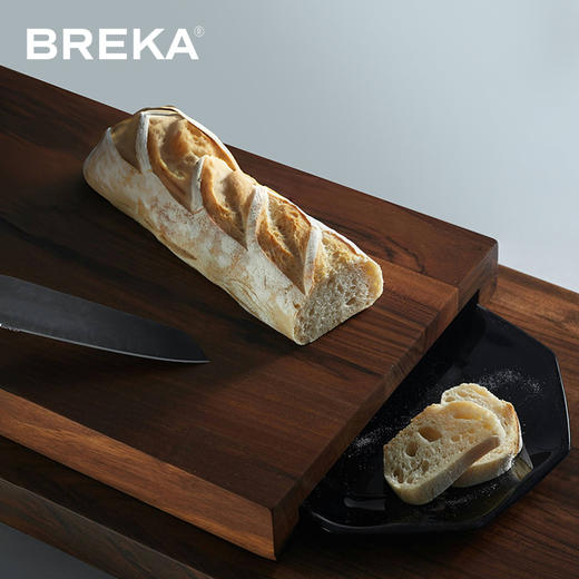 Breka进口核桃木菜板砧板天然原木抗菌加厚无漆无蜡S 商品图3