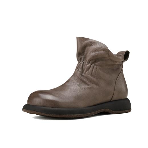 西村名物2024年秋冬新款舒适超轻厚底增高百搭短靴切尔西靴T24DS47061 商品图8