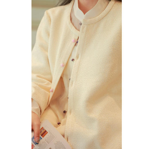 【抖音专属】圆领衬衫（20710384B奶油白） 商品图2