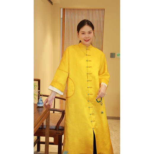 【2026东衣作】新中式连衣裙（24807017九斤黄） 商品图4