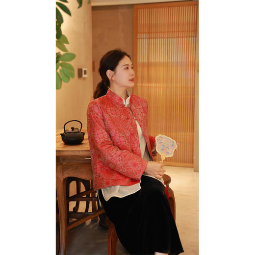 【2026东衣作】新中式外套（24805078石榴裙） 商品图2