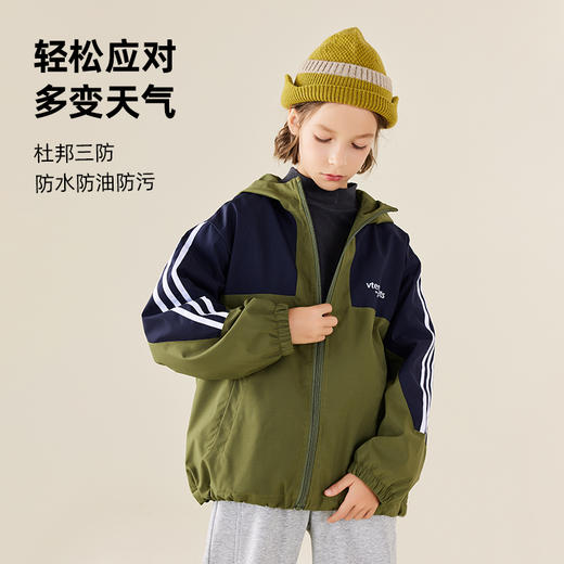 【2025反季抄底清仓】  龙之涵 亲子款“到山野去”加绒冲锋外套 防水防油防污防风 亲子款加绒保暖外套 婴幼儿A类标准 商品图1