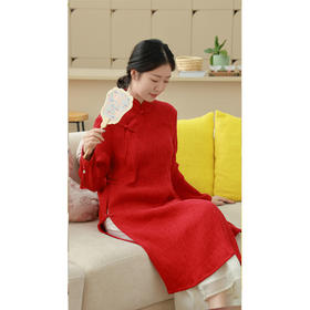 【抖音专属】中式连衣裙(20707013B-朱孔阳）