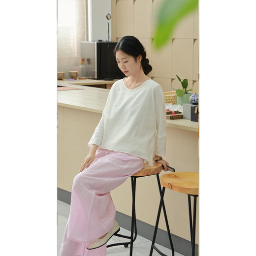 【抖音专属】宽松套头衫（19708582-栀子白） 商品图3