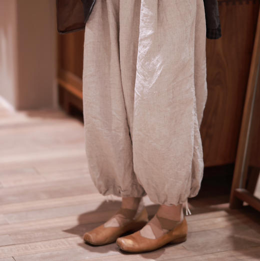 黄阿福｜高支高密两色汉麻浪人裤 商品图1