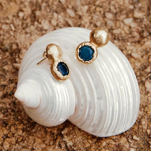 在途4周到｜Agapee-PETRA NIGHT-星空 24k镀金 耳钉［法国设计师］ 商品图3