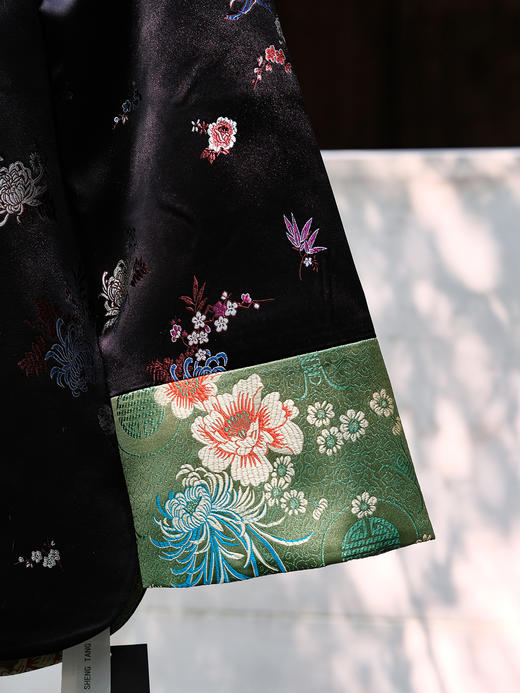 盛唐牡丹| 繁花似锦织锦缎圆领外套[特价品]（需用平熨斗熨烫） 商品图11