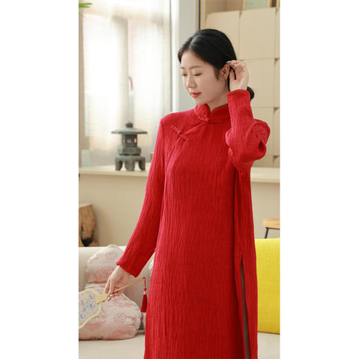 【抖音专属】中式连衣裙(20707013B-朱孔阳） 商品图1